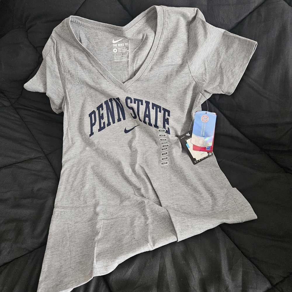 Nike Penn State Gray V-Neck T-Shirt